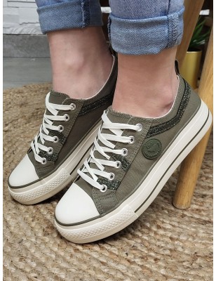 Baskets en toile LPB Indira01 kaki
