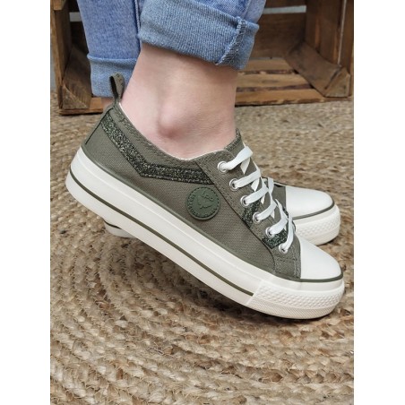 Baskets en toile LPB Indira01 kaki