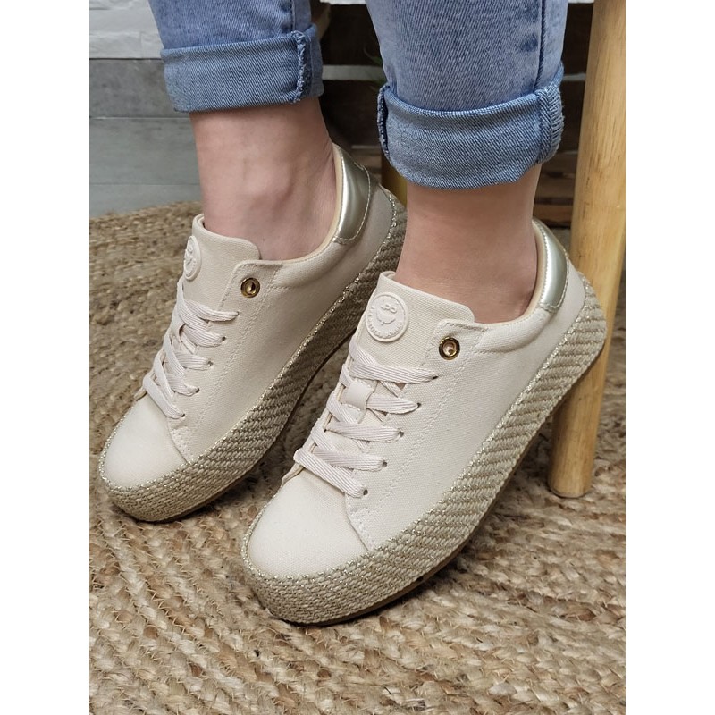 Baskets femme toile LPB Najema beiges