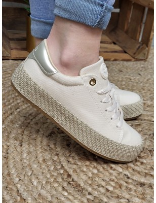 Baskets femme toile LPB Najema beiges