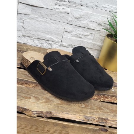 Sabots homme daim basic Meyer noirs