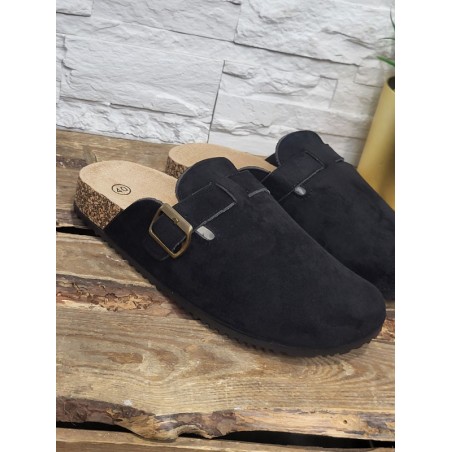 Sabots homme daim basic Meyer noirs