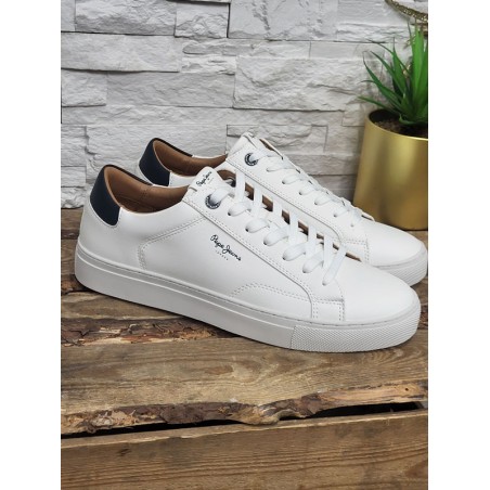 Baskets homme Pepe Jeans Joe basic blanches