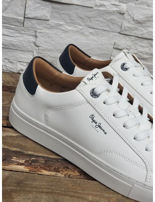 Baskets homme Pepe Jeans Joe basic blanches