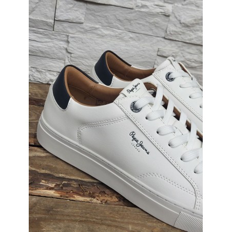 Baskets homme Pepe Jeans Joe basic blanches