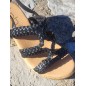Sandales femme compensées LPB Niza noires