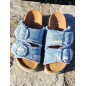 Mules femme LPB Laure bleu jean