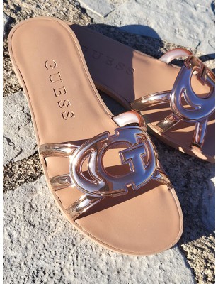 Mules femme Guess Rosgo rose gold