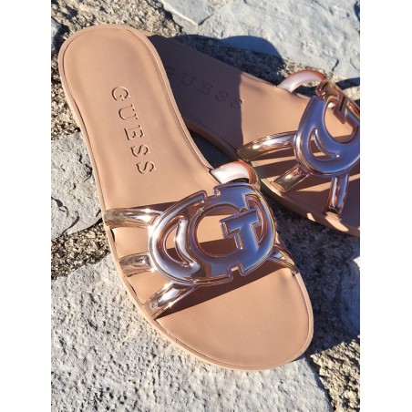Mules femme Guess Rosgo rose gold