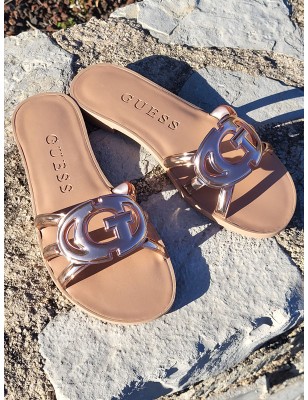 Mules femme Guess Rosgo rose gold