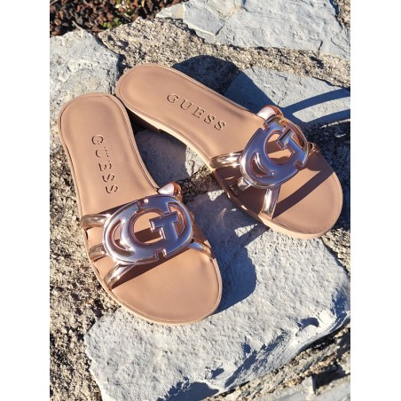 Mules femme Guess Rosgo rose gold