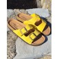 Mules femme daim Celesta jaunes