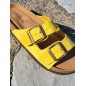 Mules femme daim Celesta jaunes