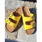 Mules femme daim Celesta jaunes