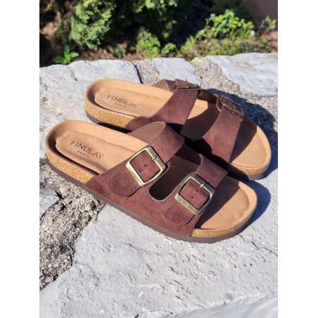 Mules femme daim Celesta marron