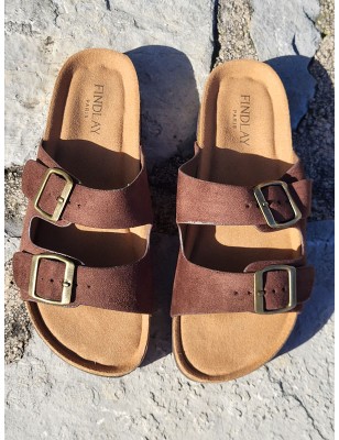 Mules femme daim Celesta marron