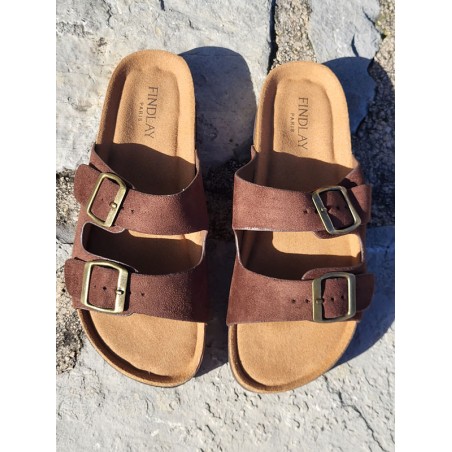 Mules femme daim Celesta marron