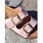 Mules femme daim Celesta roses
