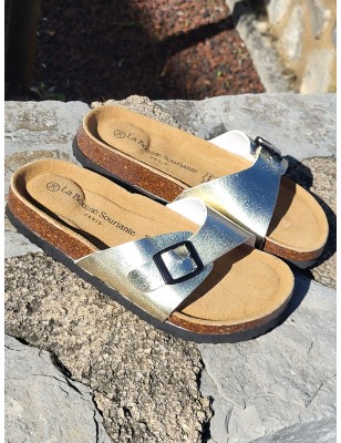 Mules femme Flavia dorées