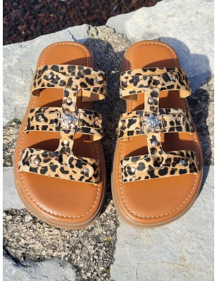 Mules femme Irisia léopard