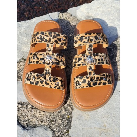 Mules femme Irisia léopard