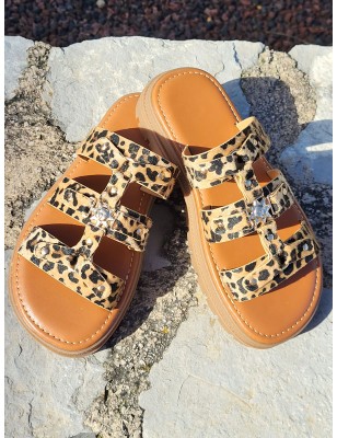 Mules femme Irisia léopard