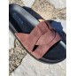 Mules femme daim Isadora marron