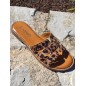 Mules femme daim Gina léopard