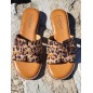 Mules femme daim Gina léopard