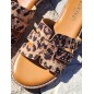 Mules femme daim Gina léopard