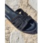 Mules femme daim Gina noires