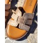 Mules femme daim Gina beiges