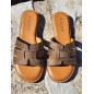 Mules femme daim Gina kaki