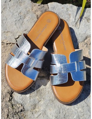 Mules femme Melodie argent