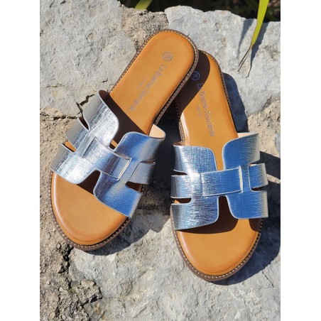 Mules femme Melodie argent