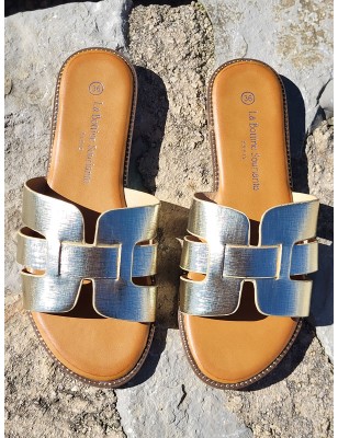 Mules femme Melodie dorées