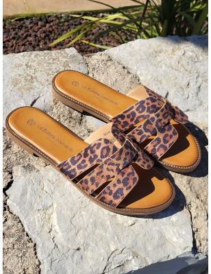 Mules femme Melodie léopard