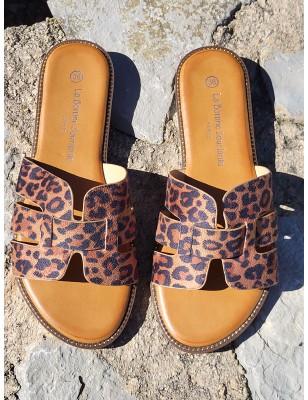 Mules femme Melodie léopard