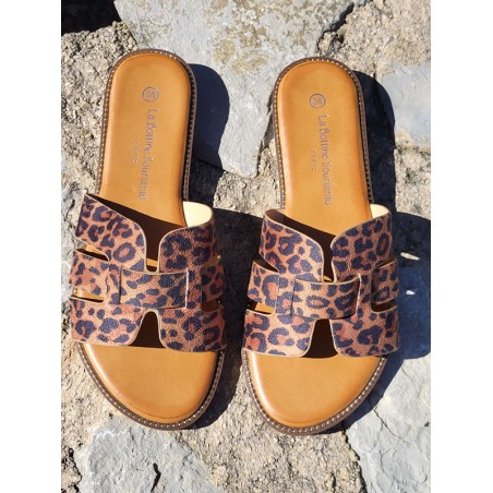 Mules femme Melodie léopard