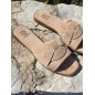 Mules femme daim Thea beiges
