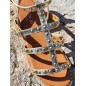 Sandales femme clou Elora dorées