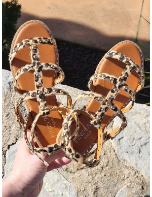 Sandales femme clou Elora leopard