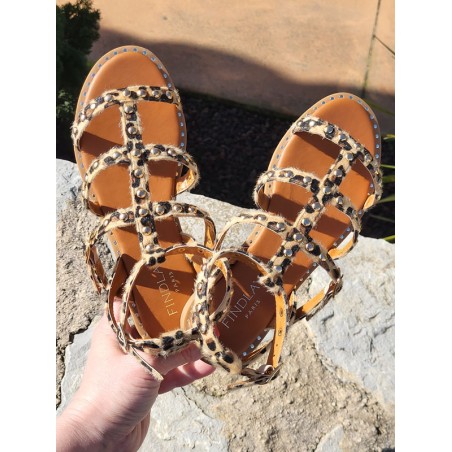 Sandales femme clou Elora leopard