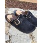 Sabots femme daim Moyana noirs