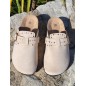 Sabots femme daim Moyana beiges