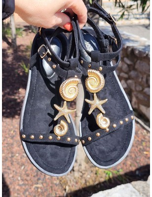 Sandales femme Louiza noires