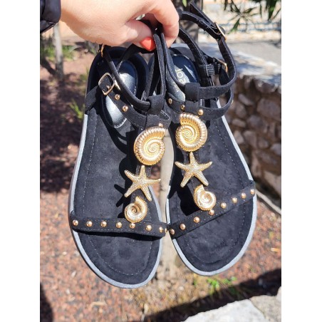 Sandales femme Louiza noires