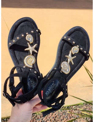 Sandales femme Louiza noires