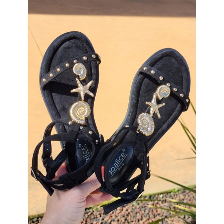 Sandales femme Louiza noires