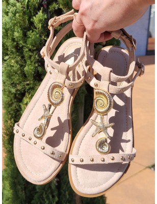 Sandales femme Louiza beiges